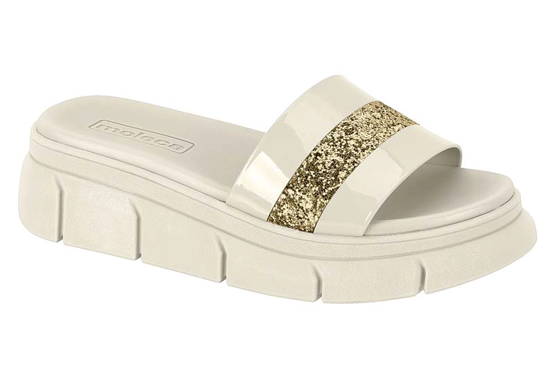 SANDALIA PLATAFORMA MUJER MOLECA BLANCO - 2