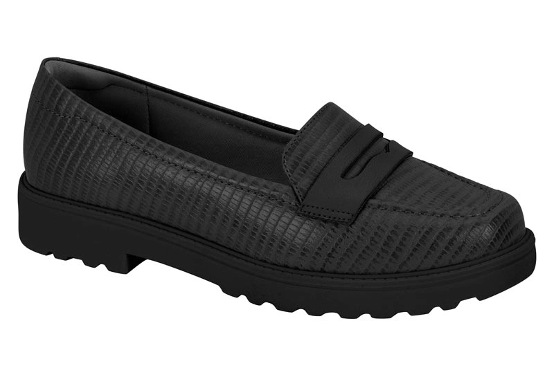 MOCASIN MUJER MODARE ECOCUERO NEGRO - 1