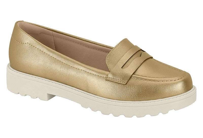 MOCASIN MUJER MODARE METALIZADO DORADO - 3