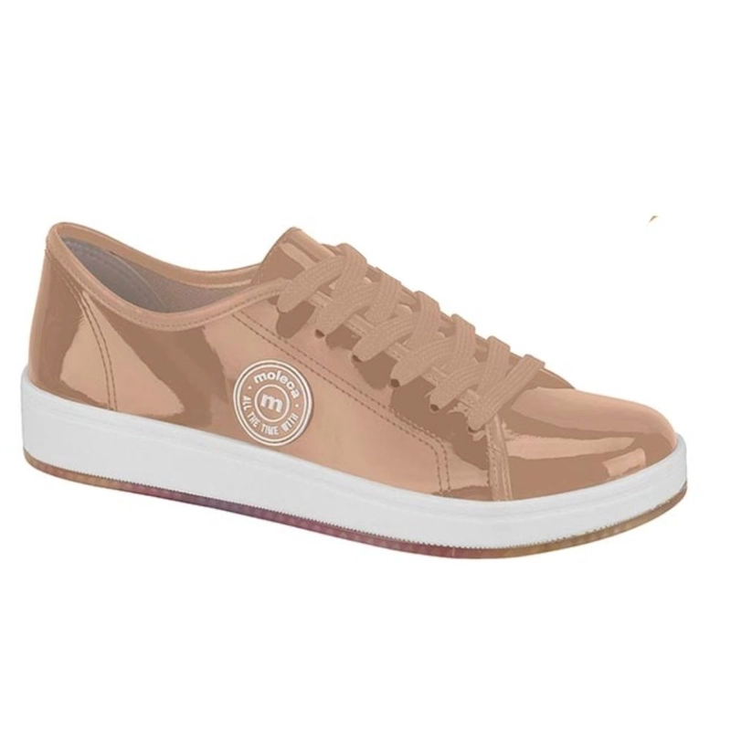 ZAPATILLA CASUAL DE MUJER MOLECA BEIGE - 1