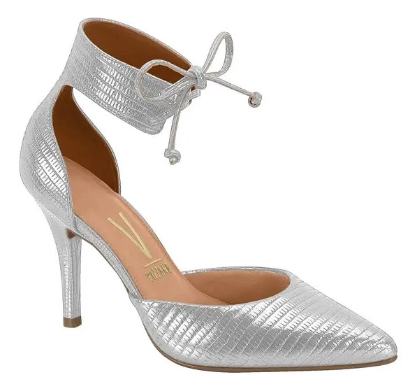 ZAPATO MUJER TACO AGUJA STILETTO PLATA 1184 - VIZZANO - 1