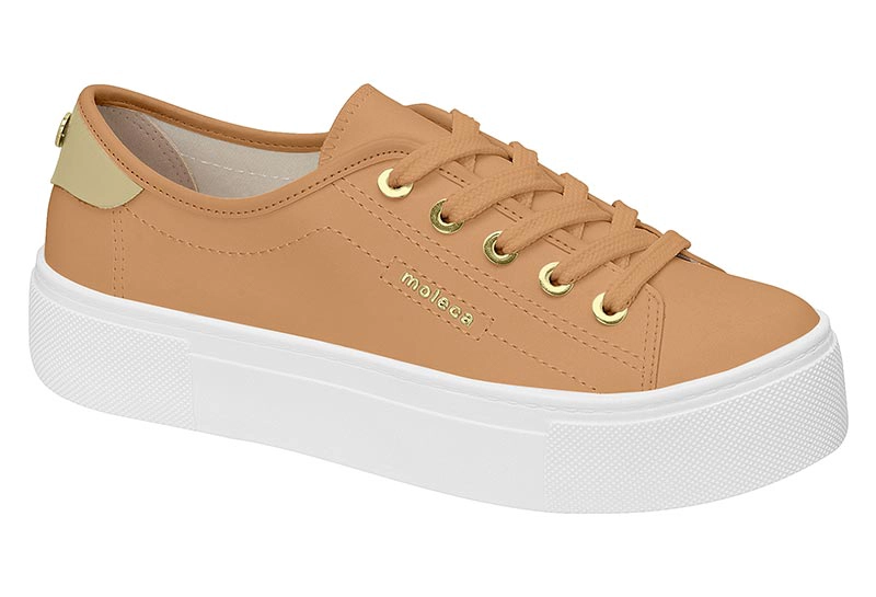 ZAPATILLA CASUAL MOLECA BEIGE - 3