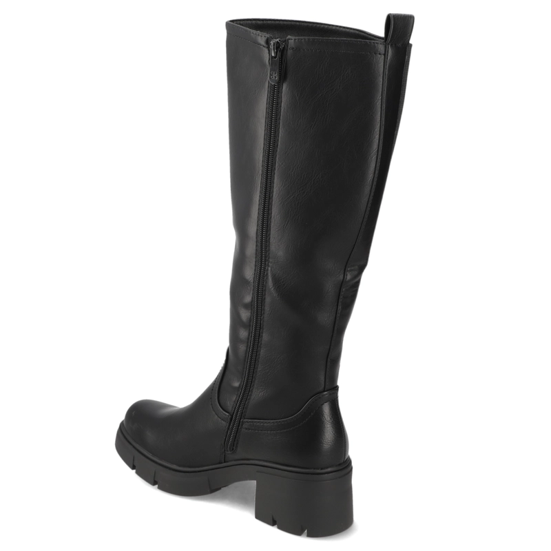 BOTA TACO ANCHO 5 CM NEGRO NEW WALK - 4