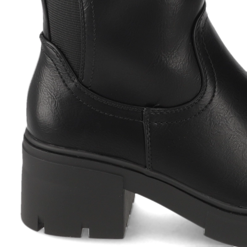 BOTA TACO ANCHO 5 CM NEGRO NEW WALK - 6