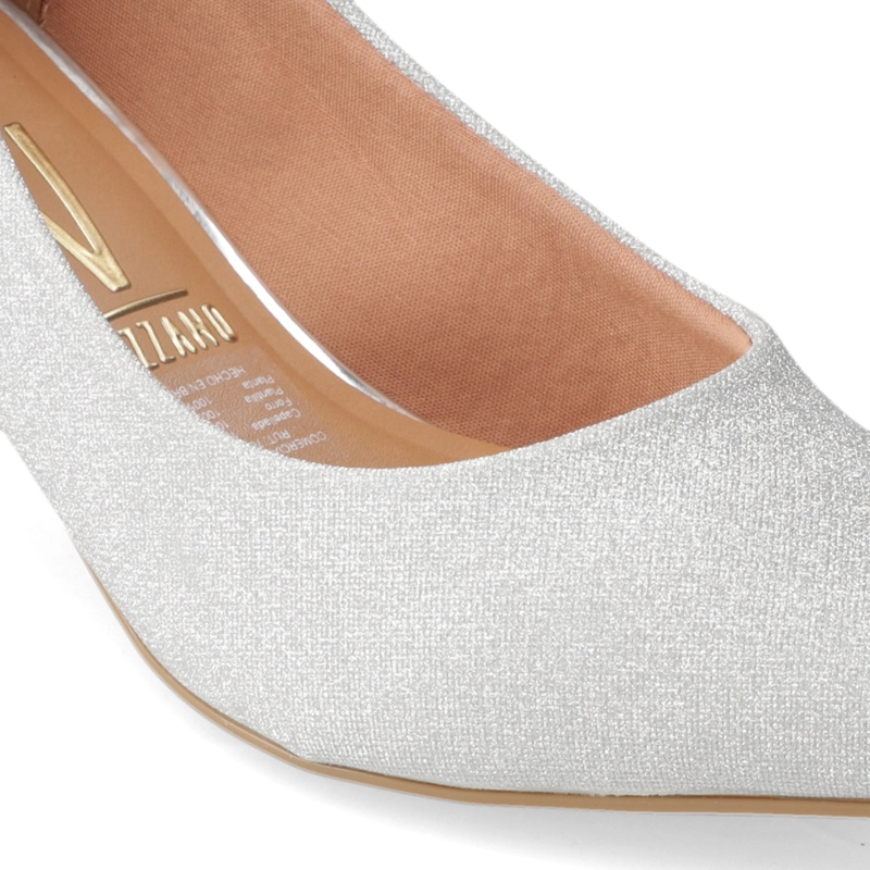STILETTO TACO AGUJA GLITTER PLATEADO VIZZANO MUJER - 6