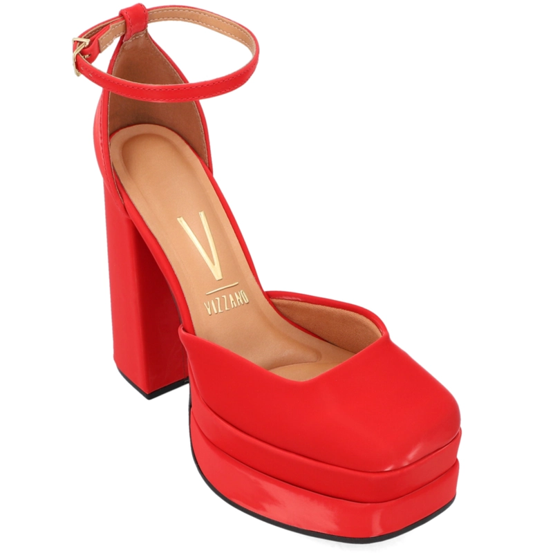 MAXI PLATAFORMA VIZZANO EFECTO ATERCIOPELADO ROJO - 1