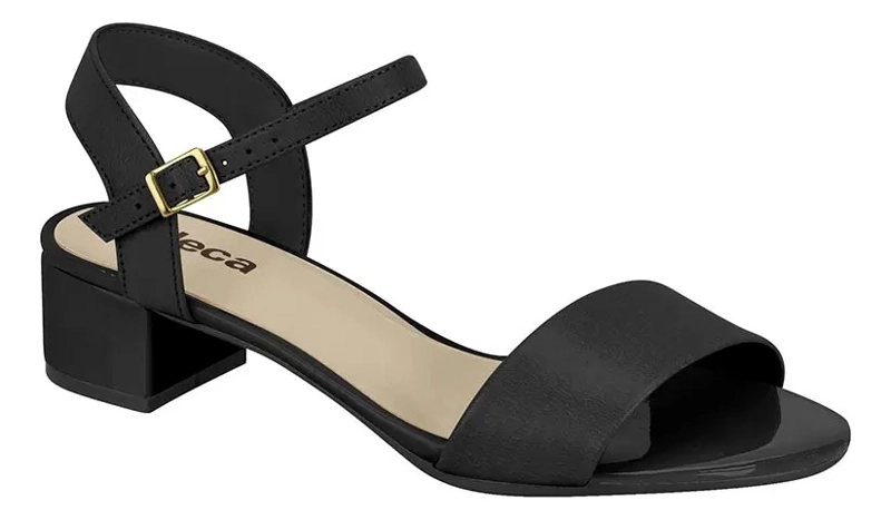 SANDALIA MOLECA CASUAL NEGRA - 1