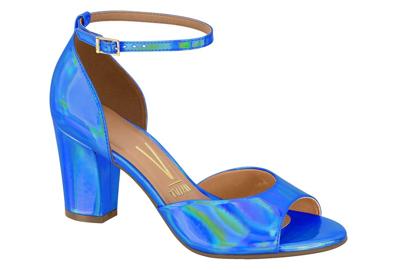SANDALIA TACO VIZZANO HOLOGRAFICO AZUL - 1