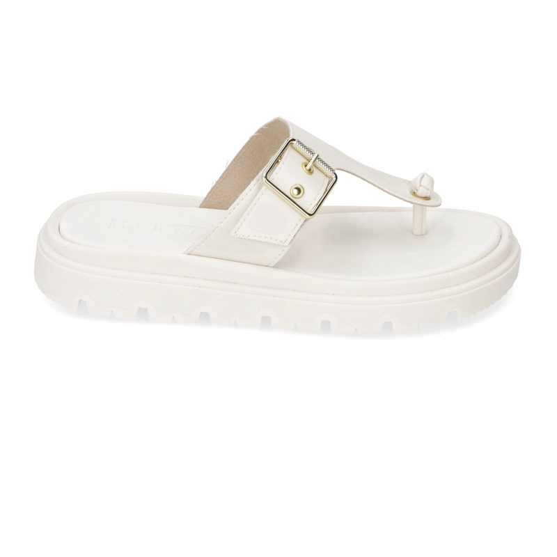 SANDALIA PLANA MUJER MOLECA BLANCO - 1