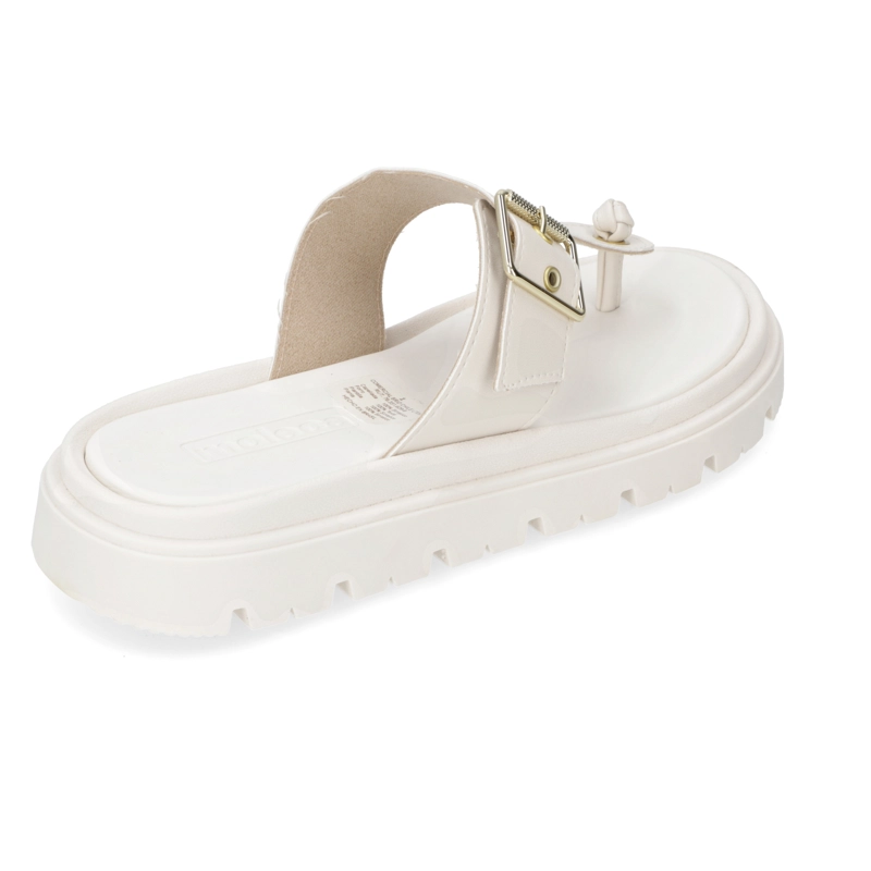 SANDALIA PLANA MUJER MOLECA BLANCO - 3