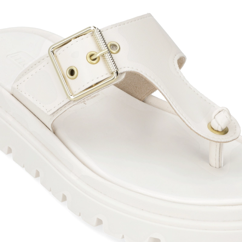 SANDALIA PLANA MUJER MOLECA BLANCO - 5