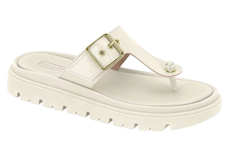 SANDALIA PLANA MUJER MOLECA BLANCO - 6