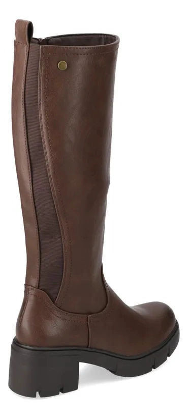 BOTA MUJER TACO ANCHO 5 CM CAFE  NEW WALK - 3