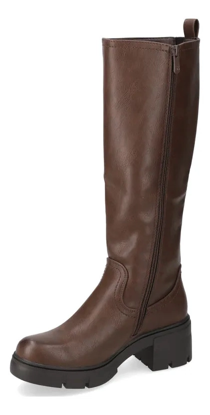 BOTA MUJER TACO ANCHO 5 CM CAFE  NEW WALK - 4