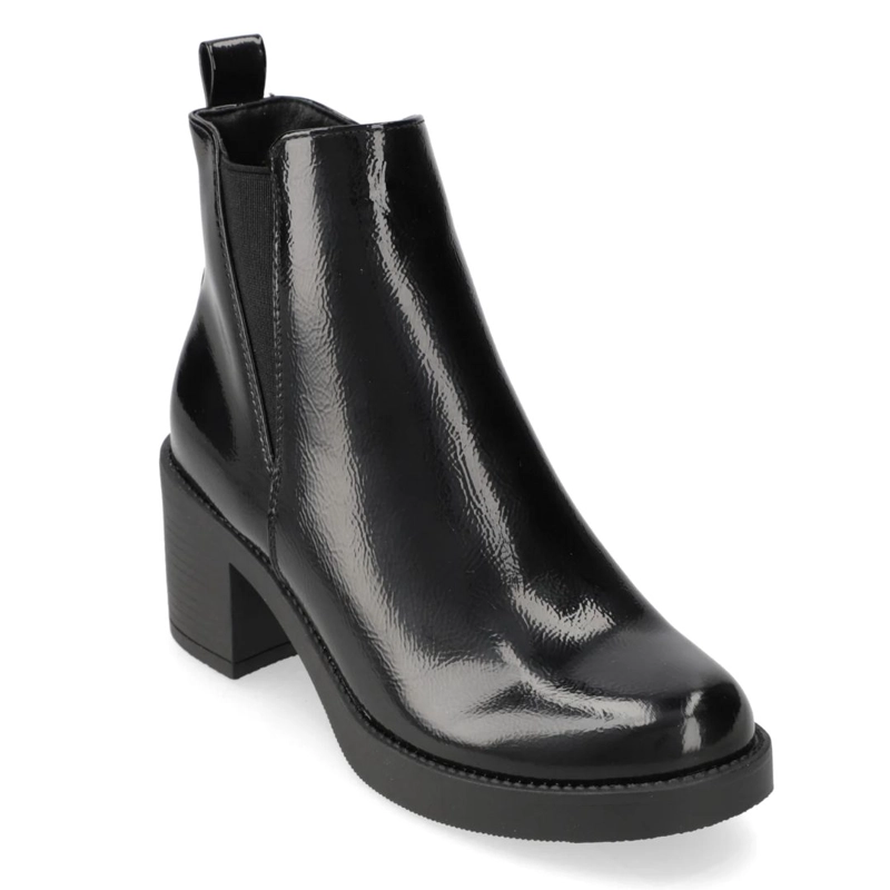 BOTIN TACO ANCHO 5 CM NEGRO NEW WALK - 1
