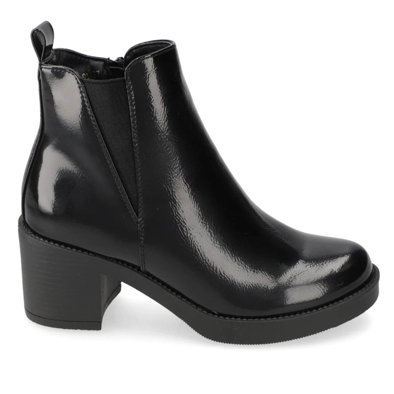 BOTIN TACO ANCHO 5 CM NEGRO NEW WALK - 3