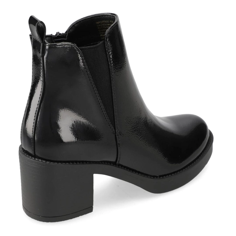 BOTIN TACO ANCHO 5 CM NEGRO NEW WALK - 4