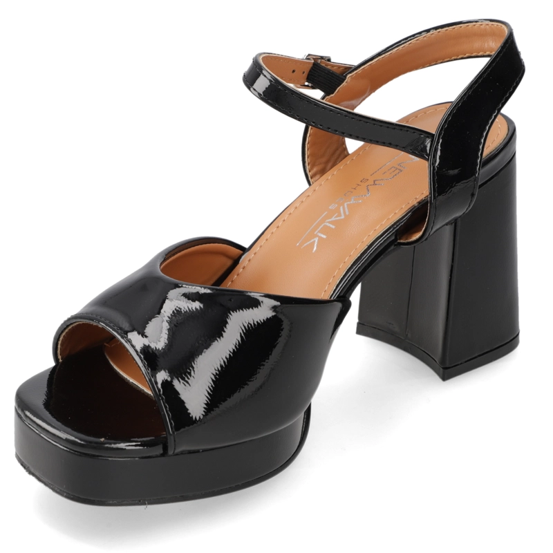 SANDALIA FIESTA TACO ANCHO NEGRA NEW WALK MUJER - 3