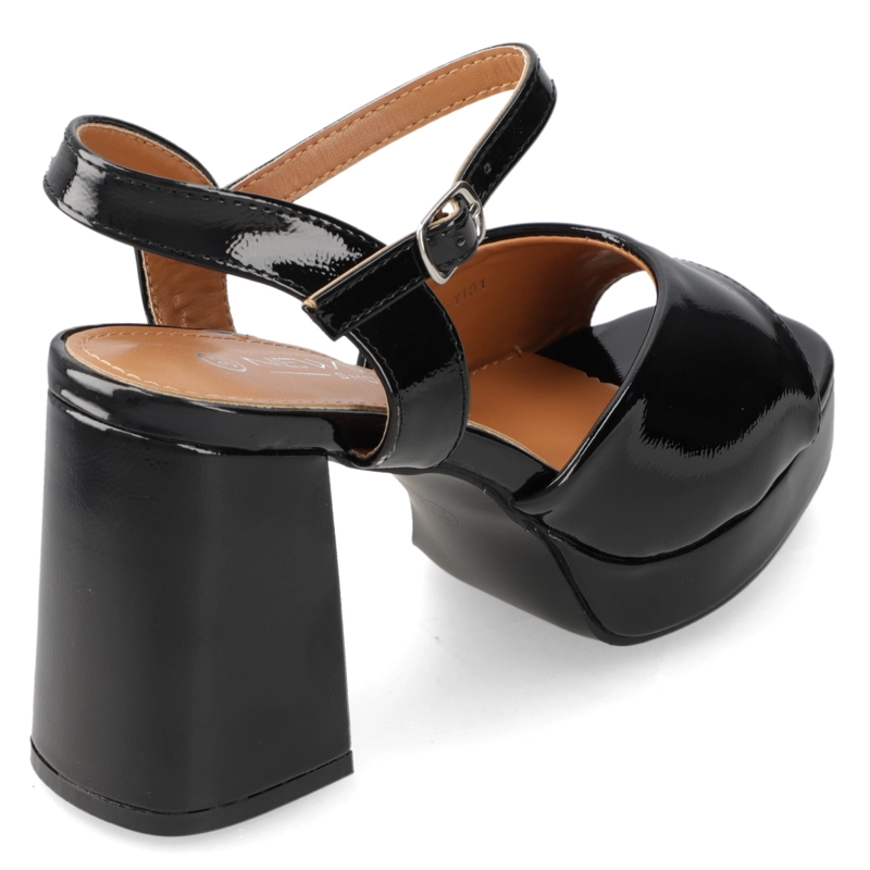 SANDALIA FIESTA TACO ANCHO NEGRA NEW WALK MUJER - 5