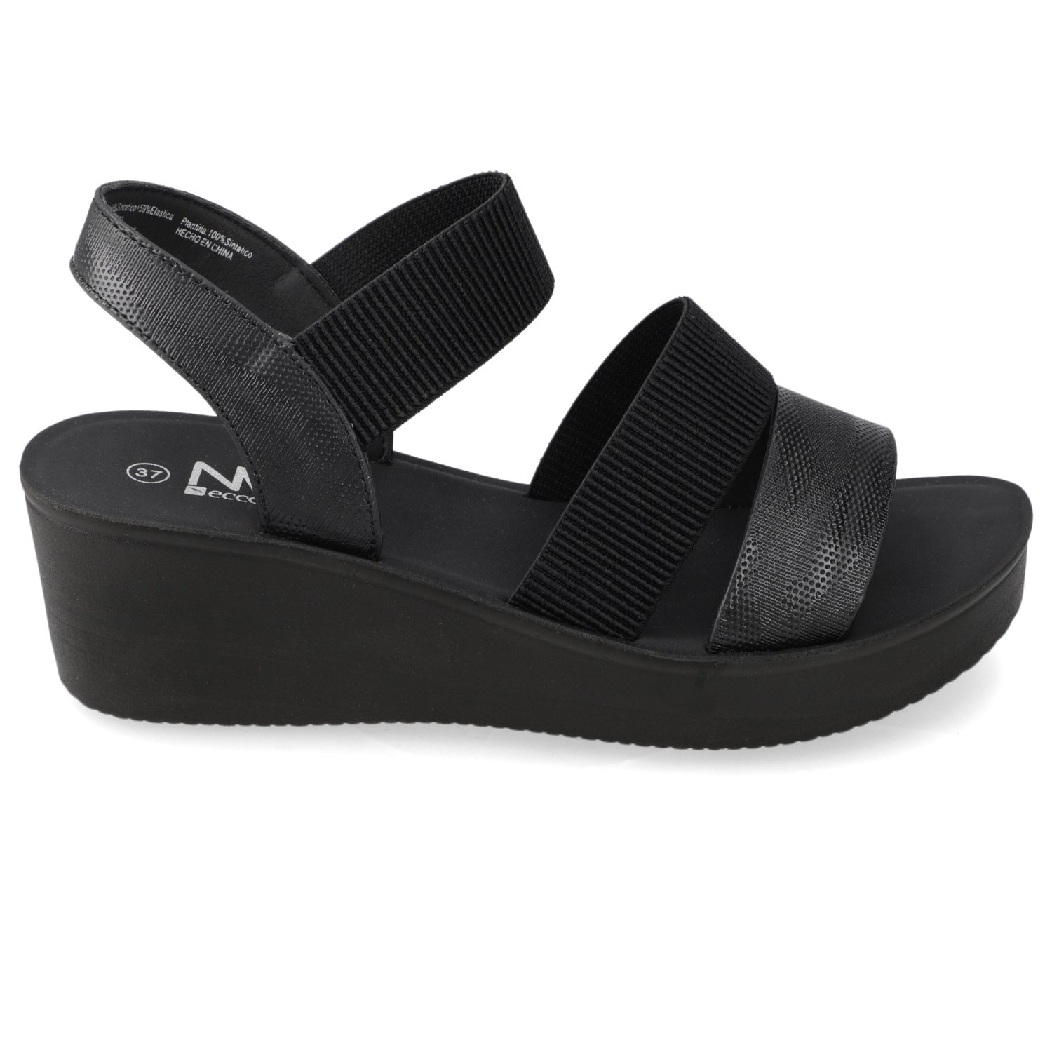 SANDALIA TACO MUJER NEW WALK NEGRO - 2