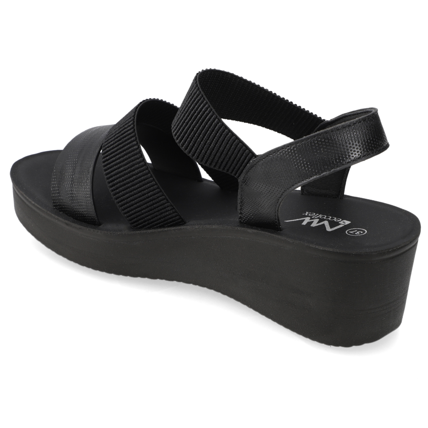 SANDALIA TACO MUJER NEW WALK NEGRO - 4
