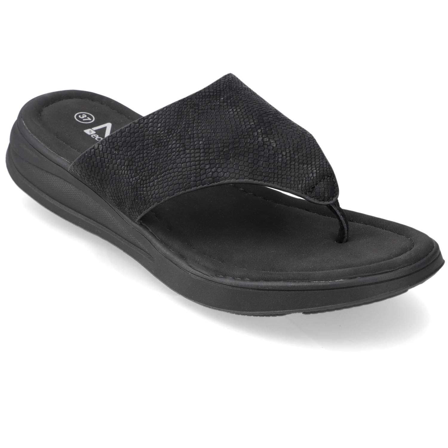 SANDALIA PLANA MUJER NEW WALK NEGRO - 1