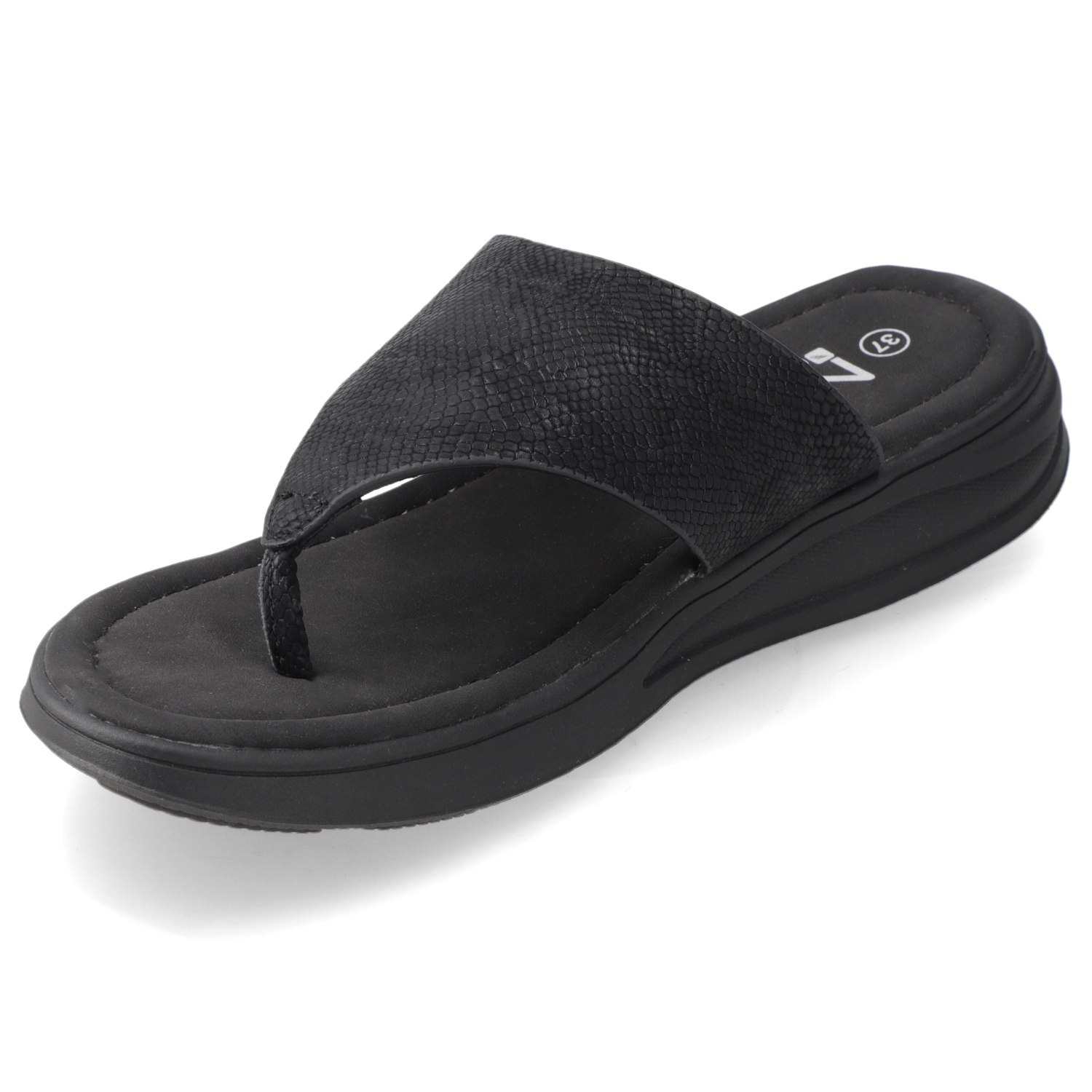 SANDALIA PLANA MUJER NEW WALK NEGRO - 3
