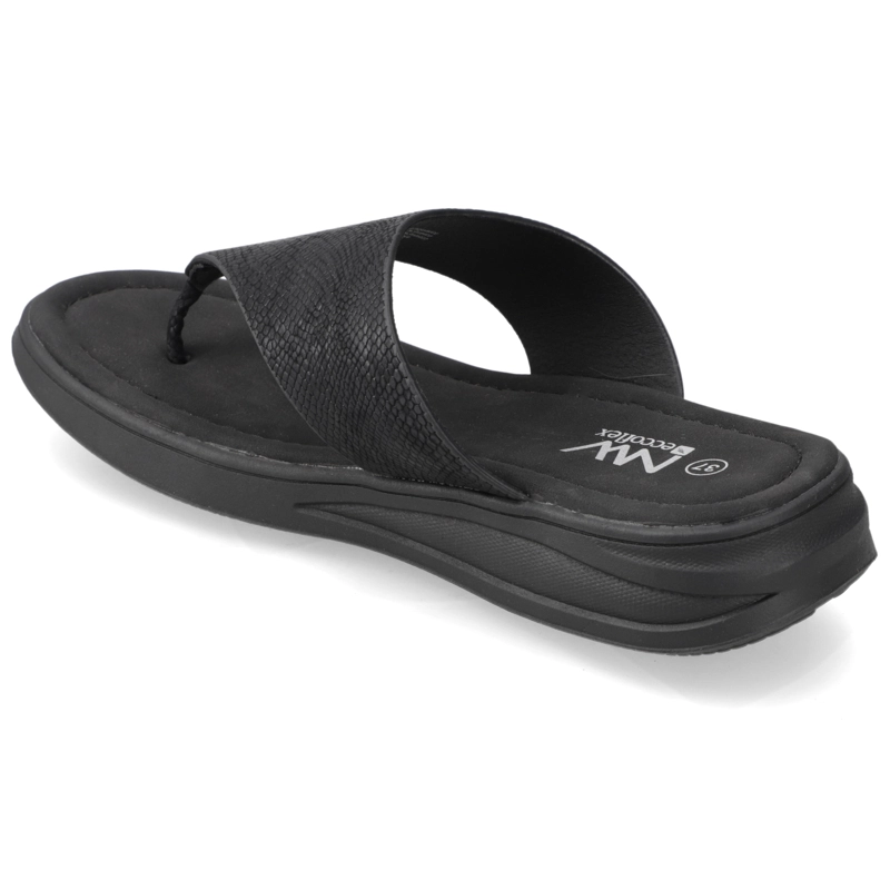 SANDALIA PLANA MUJER NEW WALK NEGRO - 4