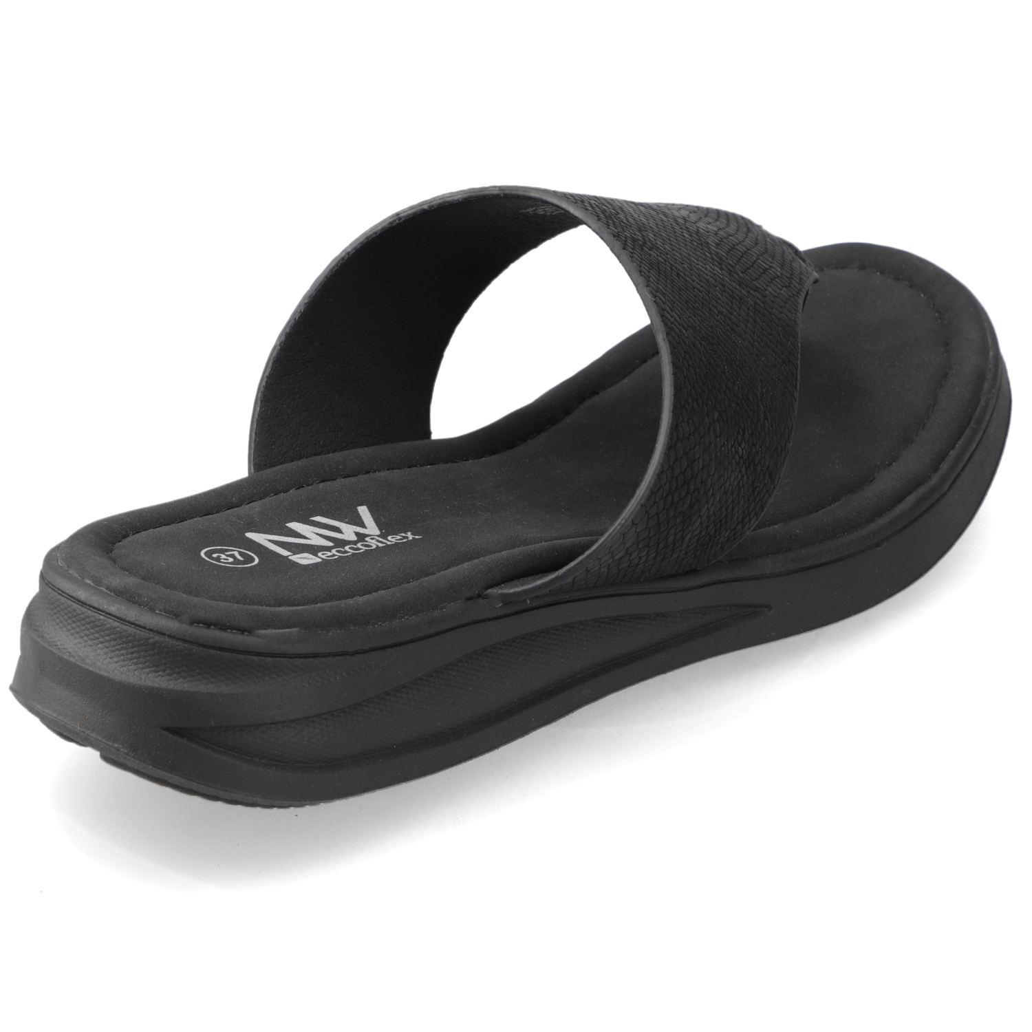 SANDALIA PLANA MUJER NEW WALK NEGRO - 5