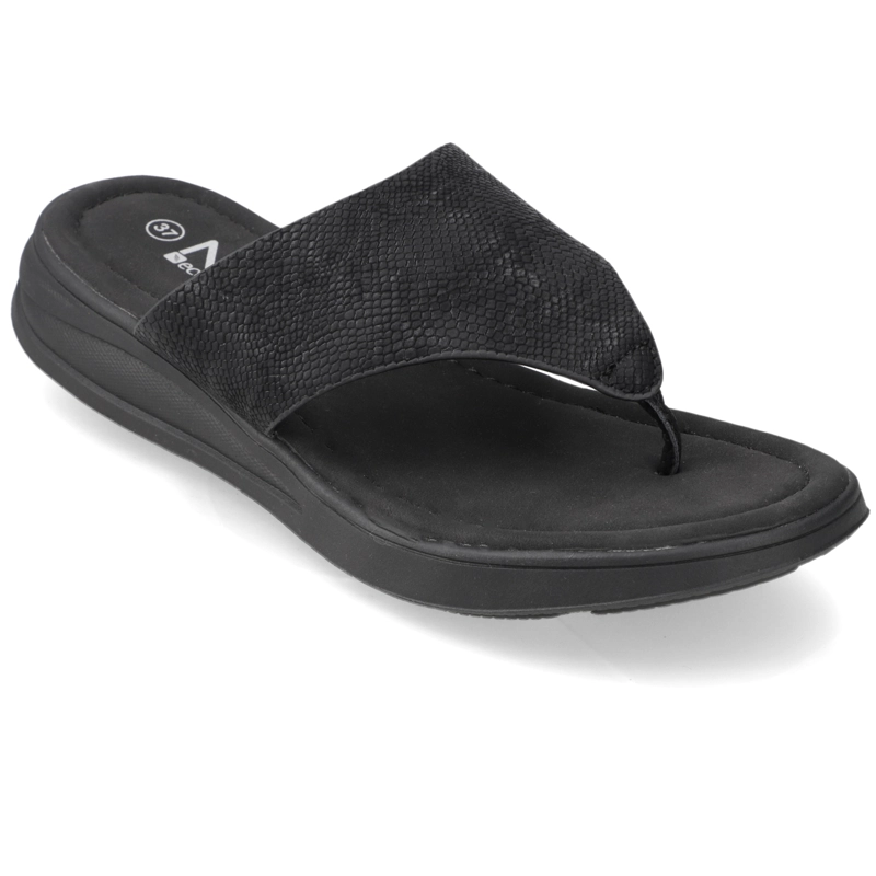 SANDALIA PLANA MUJER NEW WALK NEGRO - 7