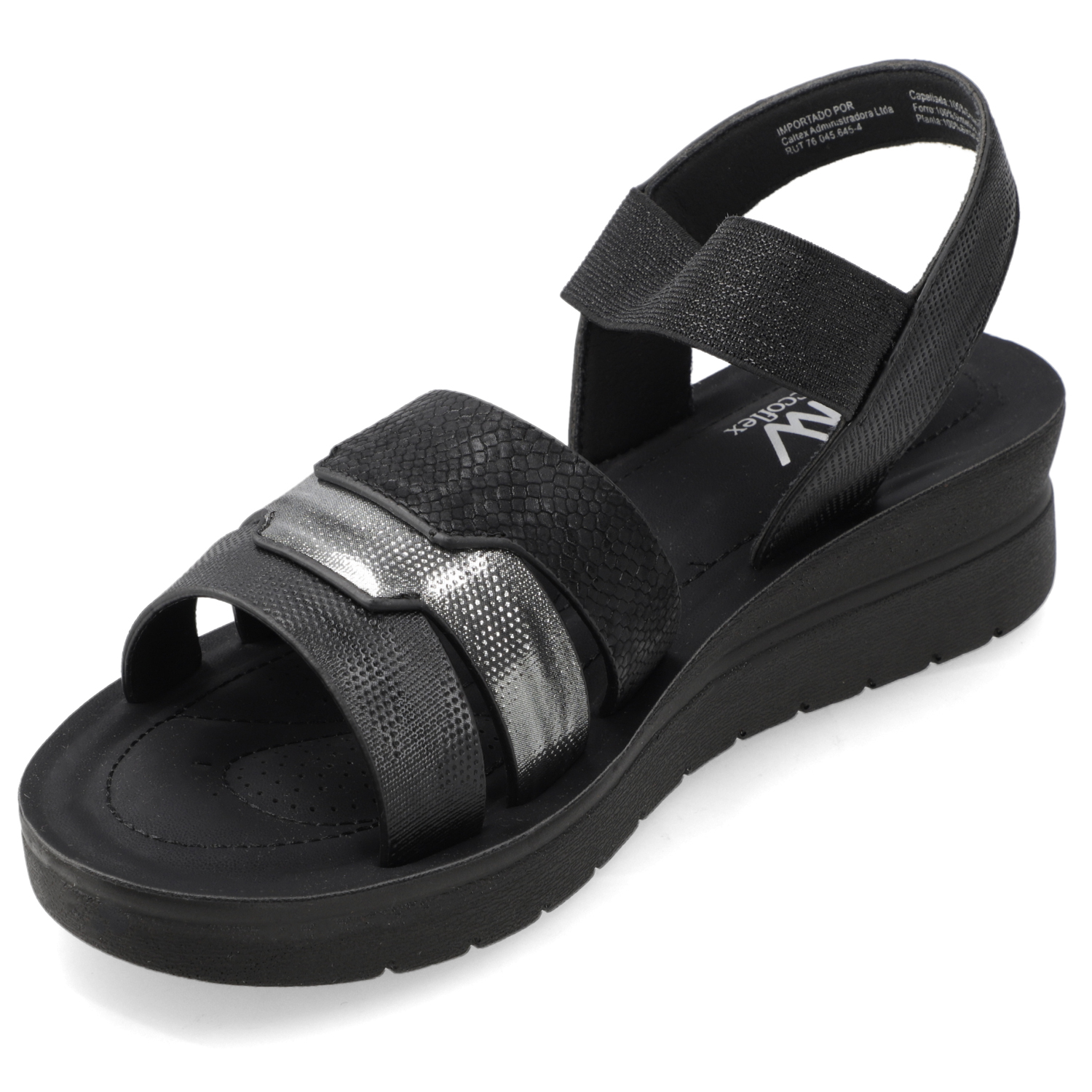 SANDALIA TACO MUJER NEW WALK NEGRO - 3