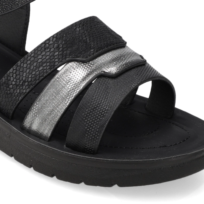 SANDALIA TACO MUJER NEW WALK NEGRO - 6