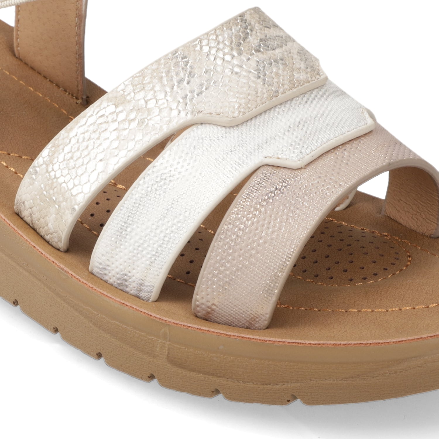 SANDALIA TACO MUJER NEW WALK BEIGE - 6