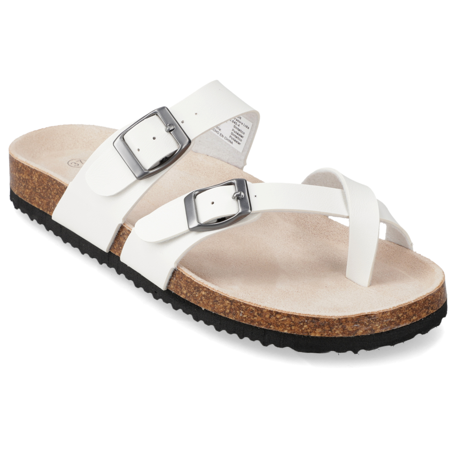 SANDALIA PLANA MUJER NEW WALK BLANCO - 1