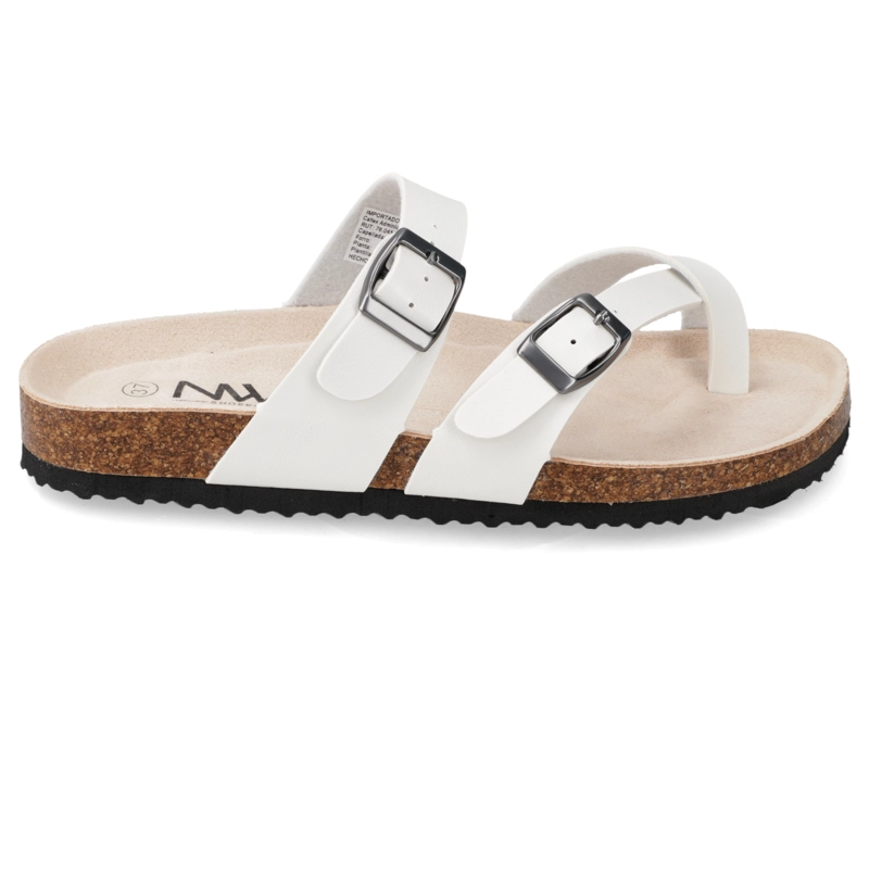 SANDALIA PLANA MUJER NEW WALK BLANCO - 2