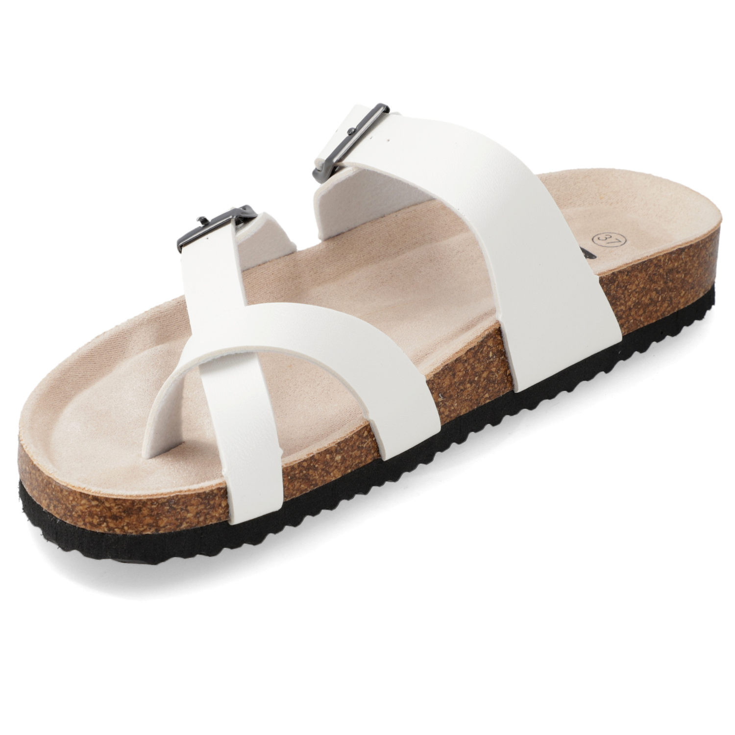 SANDALIA PLANA MUJER NEW WALK BLANCO - 3