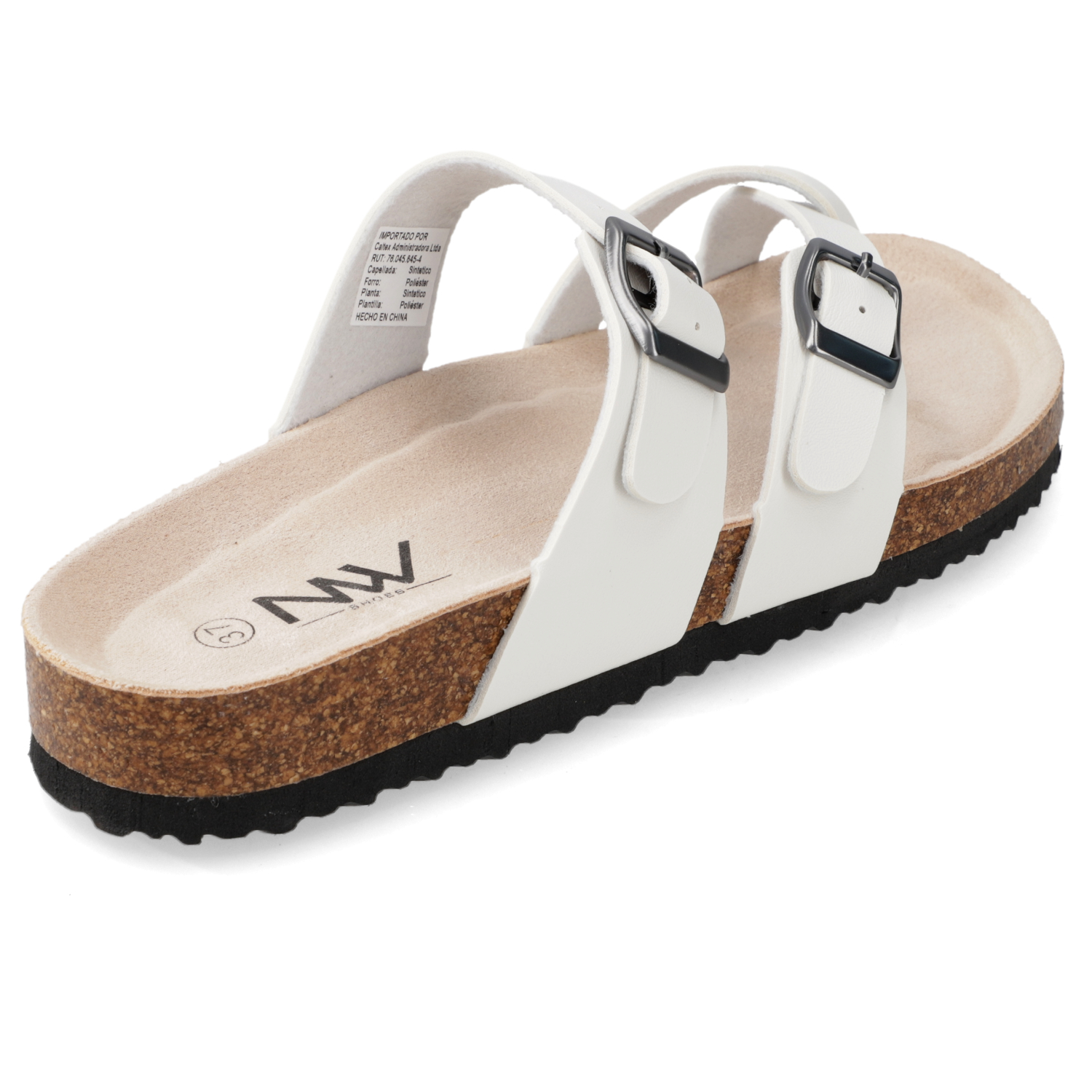 SANDALIA PLANA MUJER NEW WALK BLANCO - 5