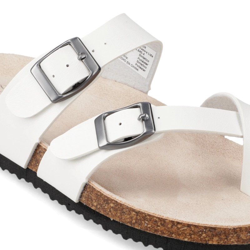 SANDALIA PLANA MUJER NEW WALK BLANCO - 6