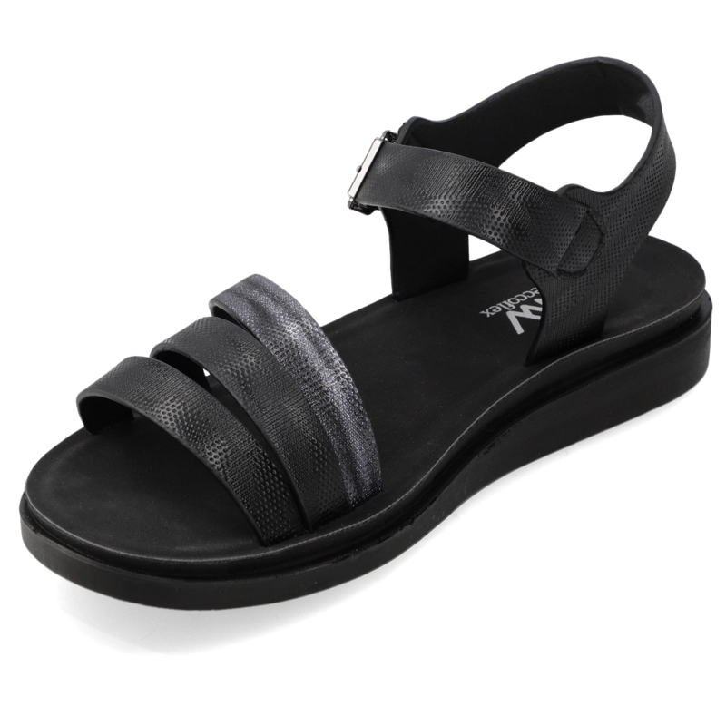 SANDALIA PLANA MUJER NEW WALK NEGRO - 3
