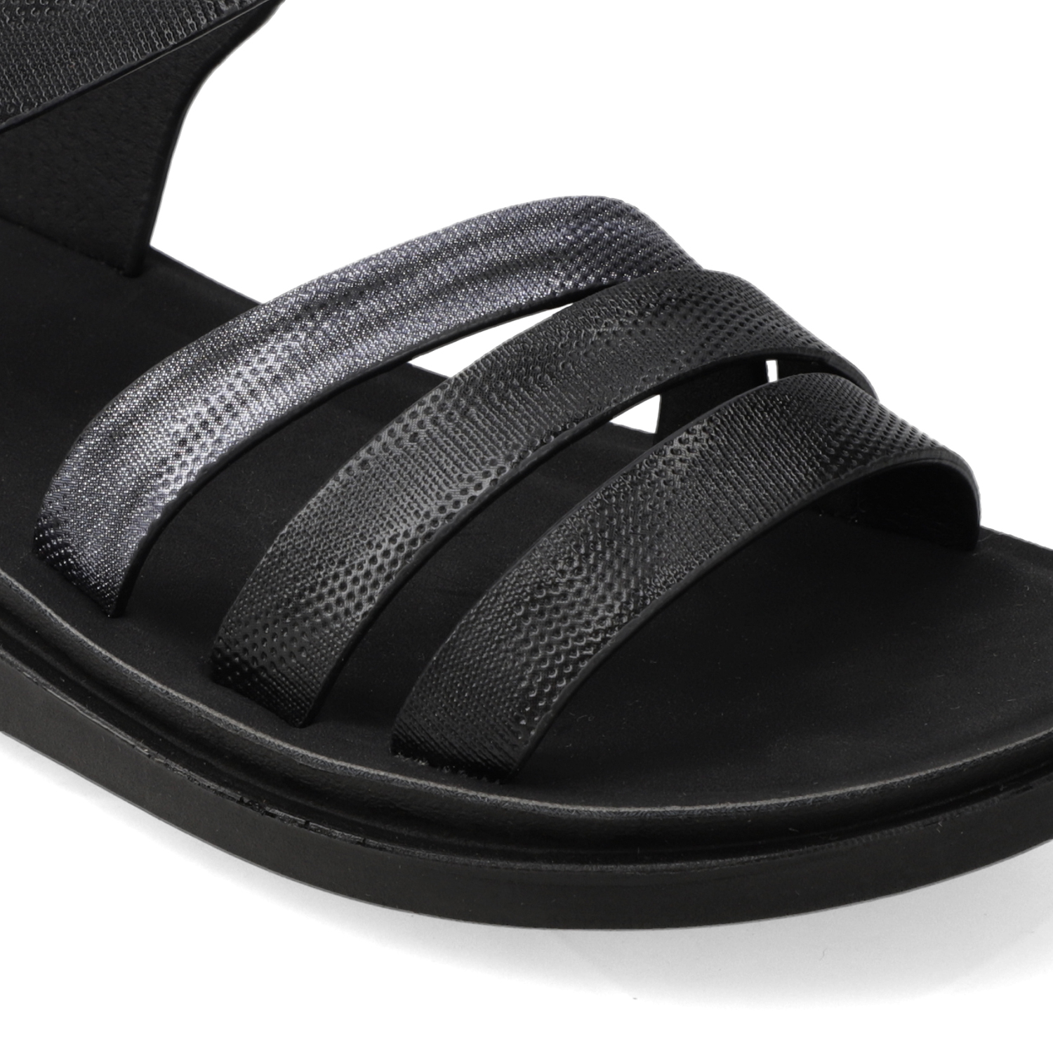 SANDALIA PLANA MUJER NEW WALK NEGRO - 6