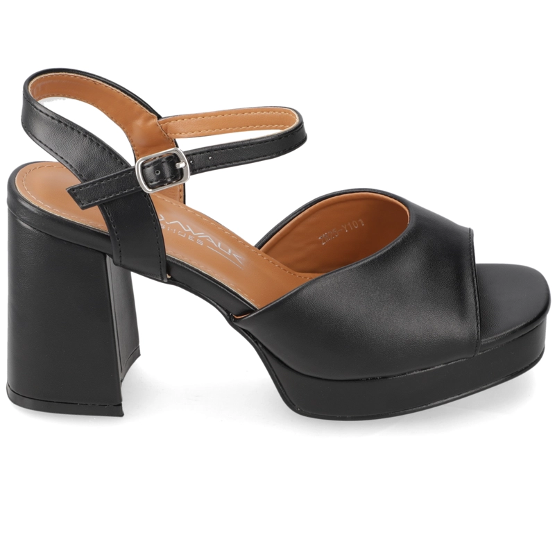 SANDALIA FIESTA TACO ANCHO NEGRA NEW WALK MUJER - 2