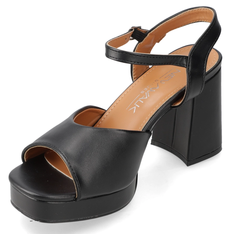 SANDALIA FIESTA TACO ANCHO NEGRA NEW WALK MUJER - 3