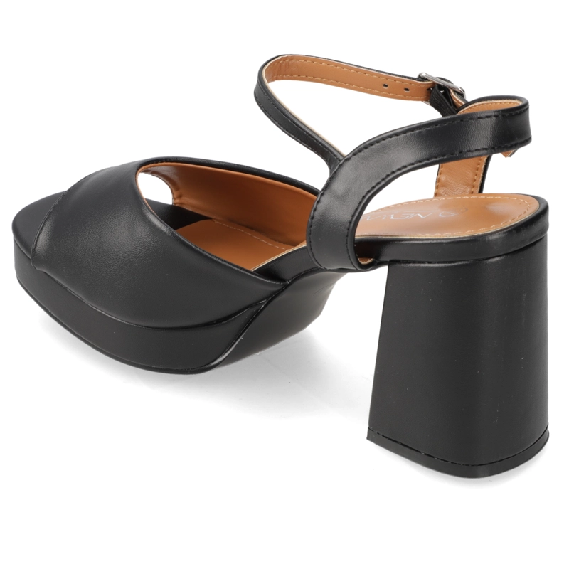 SANDALIA FIESTA TACO ANCHO NEGRA NEW WALK MUJER - 4