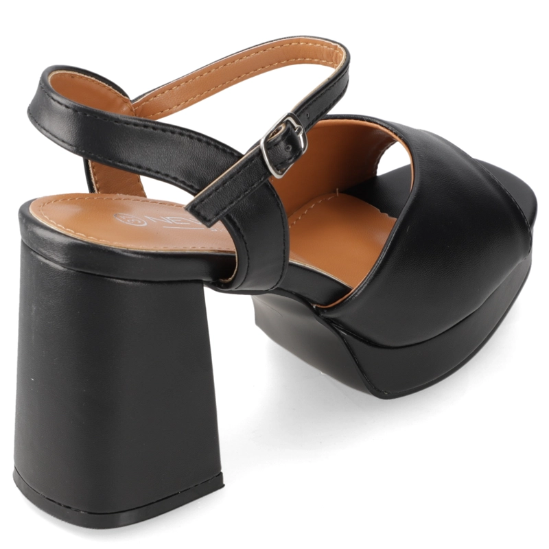 SANDALIA FIESTA TACO ANCHO NEGRA NEW WALK MUJER - 5
