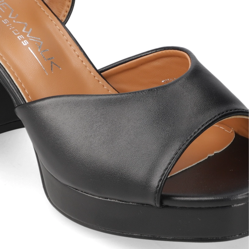 SANDALIA FIESTA TACO ANCHO NEGRA NEW WALK MUJER - 6
