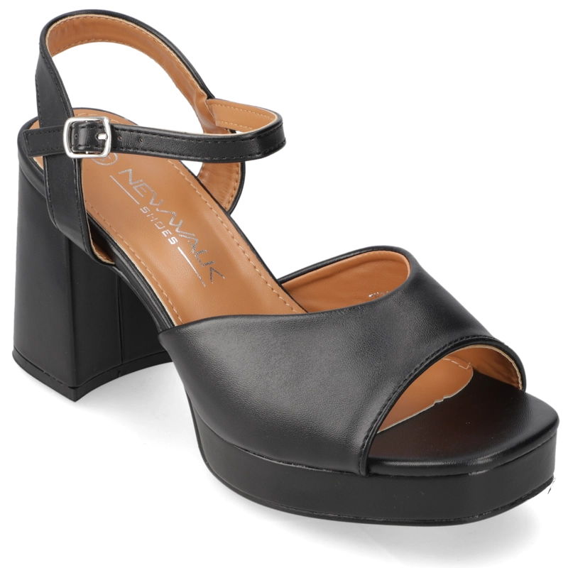 SANDALIA FIESTA TACO ANCHO NEGRA NEW WALK MUJER - 7