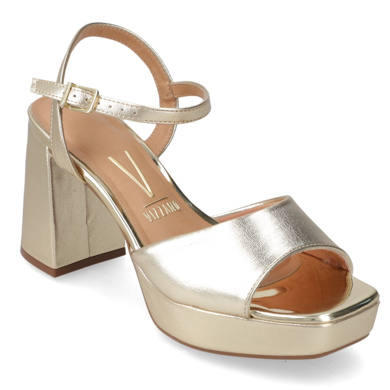SANDALIA TACO ANCHO FIESTA DORADO VIZZANO MUJER - 1
