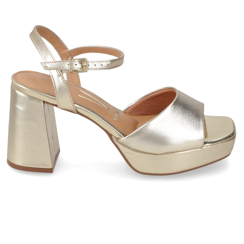 SANDALIA TACO ANCHO FIESTA DORADO VIZZANO MUJER - 2