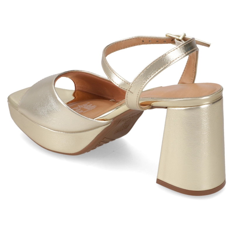 SANDALIA TACO ANCHO FIESTA DORADO VIZZANO MUJER - 4
