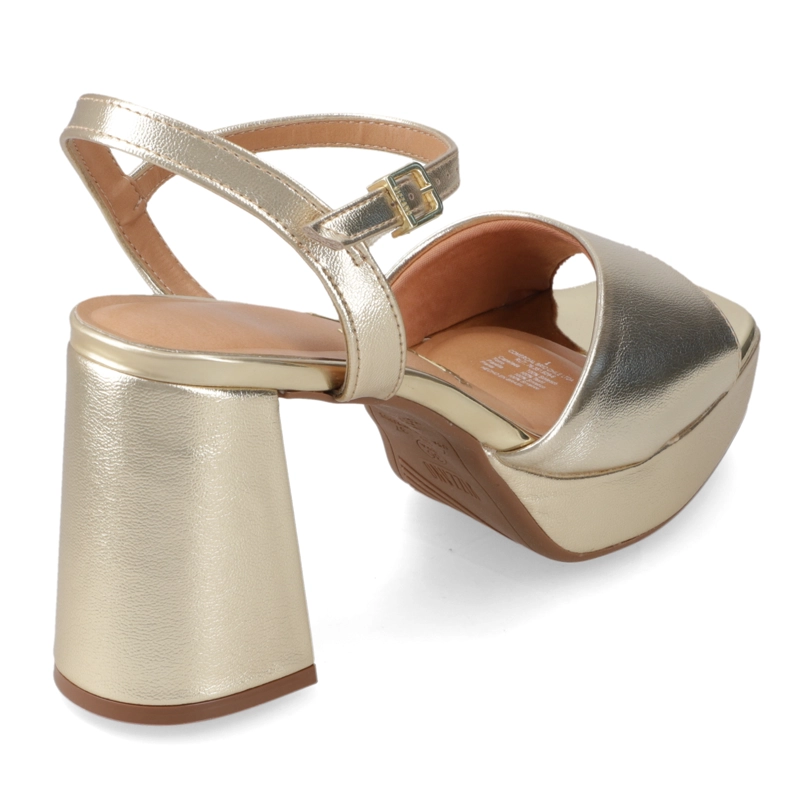 SANDALIA TACO ANCHO FIESTA DORADO VIZZANO MUJER - 5